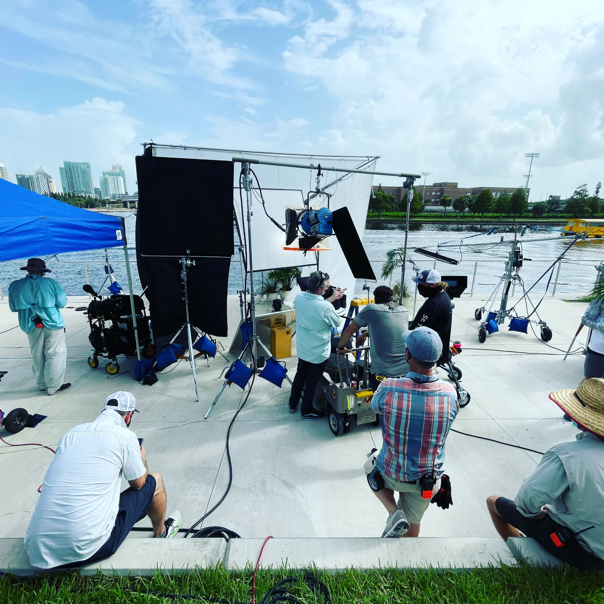 Outdoor waterfront production